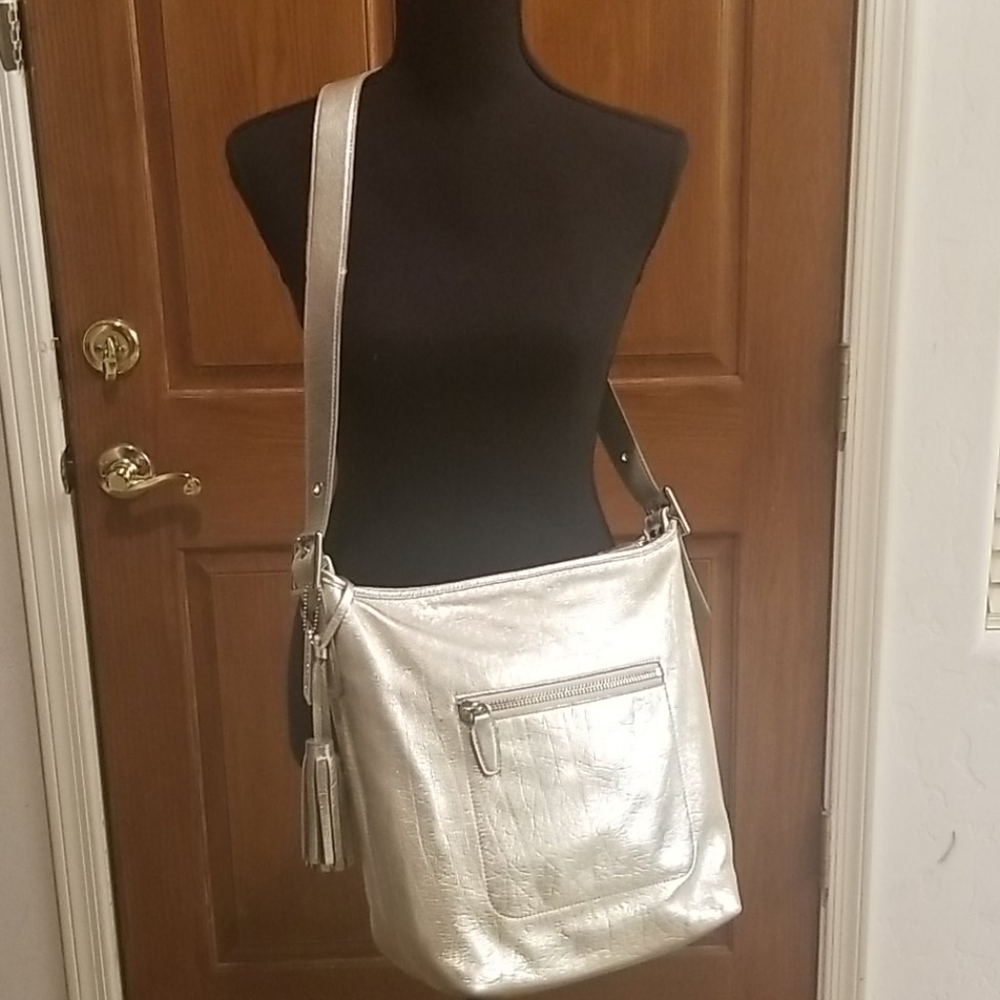 Coach Legacy Champagne Leather Crossbody Bag